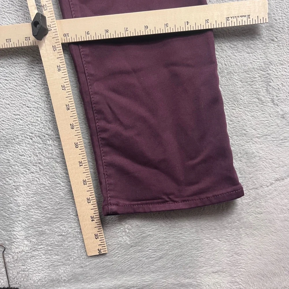 Banana Republic Travel Jean Mens 32x34 Slim Fit Burgundy Plum Stretch Pants